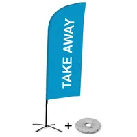 Showdown Displays Beachflag Alu Wind Komplett-Set Take Away Blau