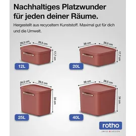 Rotho Stapelbox Maloja 40 x 23,5 x 34 cm 4-tlg. rot