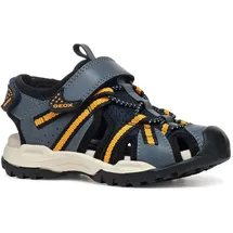 GEOX J Borealis Boy B Sandal, Navy/Orange, 27 EU