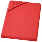 Carpe Sonno Spannbettlaken Jersey 90 x 200 - 100 x 200 - 140 x 200 - 160 x 200 - 180 x 200 - 200 x 200 cm rot