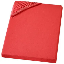 Carpe Sonno Spannbettlaken Jersey 90 x 200 - 100 x 200 - 140 x 200 - 160 x 200 - 180 x 200 - 200 x 200 cm rot