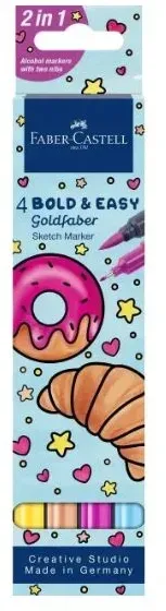 Faber-Castell 164817 Marker 4 Stück(e) Beige, Blau, Pink, Gelb