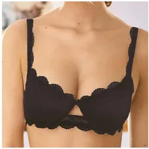 NINA VON C. Dirndl-BH mit Bügel Spitze schwarz Größe Cup A: 80 - 80A