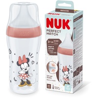 NUK Perfect Match Minnie Mouse mit Temperature Control ab 3 Monate | Passt sich dem Baby an | [rot]