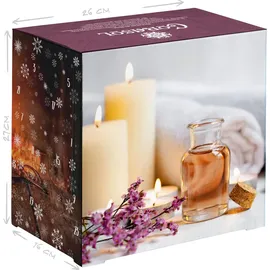 Corasol Premium Wellness Duftöl Adventskalender mit 24 ätherischen Ölen & zeitloser Duftlampe (240 ml)