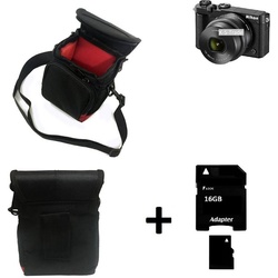 K-S-Trade Kameratasche für Nikon Nikon 1 J5, Kameratasche Fototasche Umhängetasche Schutz Hülle 1 J5 mit schwarz
