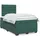 vidaXL Boxspringbett mit Matratze Dunkelgrün 140x200 cm Samt