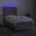 vidaXL Boxspringbett mit Matratze & LED Hellgrau 100x200 cm Stoff