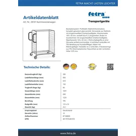 FETRA Kommissionierwagen 28101 300 kg