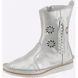 Andrea Conti Stiefelette ANDREA CONTI, Damen, Gr. 37, silberfarben, Glattleder, Leder, Rindsleder, Schuhe Stiefelette