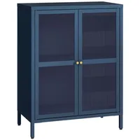 [en.casa] Vitrine Säkylä 84 x 64 x 35 cm Blau