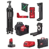 milwaukee elettroutensili M12 3PLKIT-401P 3PL Grüner Laser 12 V 3 Linien 360°