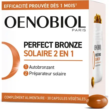 Oenobiol Solaire Perfect Bronze 2In1 Selbstbräuner Und Sonnenvorbereitung 30 Kapseln