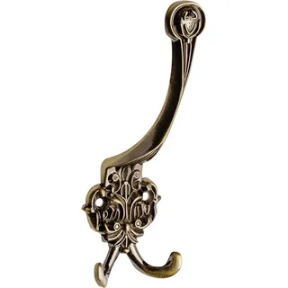 MS Beschläge Kleiderhaken Messing Antik Huthaken