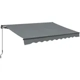 Juskys Gelenkarmmarkise 300 x 250 cm grau