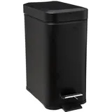 5five simply smart Rechteckiger Abfalleimer 5 l Schwarz