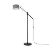 Led Lampen Pendellampe Stehlampe Deckenlampe Deko Wohnzimmer Leselampe Büro E27 Schwarz, Stehleuchte - Grau - Paco Home