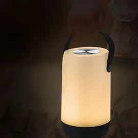 Cepewa LED Leuchte Touchfunktion H19cm weiß Outdoor IP44 H19cm Henkellampe Gartenlampe