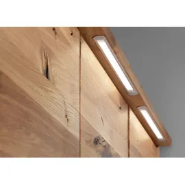 MASSIVMOEBEL24.DE Kleiderschrank Halmstad 242 x 219 x 60 cm Wildeiche