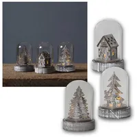 Star Trading LED Glasglocke Kupol 8,5 cm braun