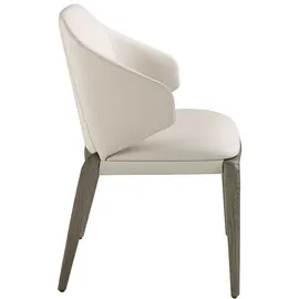 ac angel cerda Angel Cerdá Cremefarbener Kunstlederstuhl 5123