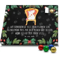 Mr. & Mrs. Panda Schoko Adventskalender Einhorn Prinzessin - Schwarz - Geschenk, Unicorn, Monat, Einhorn Deko, Einhörner, Geburtstagsgeschenk, Peg... - Schwarz