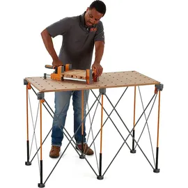 Bora Untergestell Stahl 61 x 122 cm Orange/Schwarz