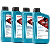 ROWE - 4x 1 Liter ROWE HIGHTEC MULTI SYNT DPF SAE 5W-30 Motorenöl - PKW Motoröl für Modelle mit Abgasnachbehandlung und Turboaufladung