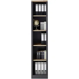 Möbel Boss Aktenregal 43 x 38 x 204 cm Grau/Schwarz