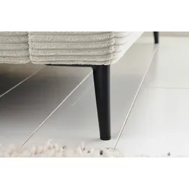 KAWOLA Ecksofa Cara Cord Recamiere links hellgrau