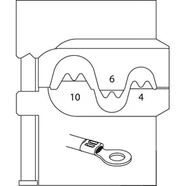 Gedore Modul-Einsatz für unisolierte Kabelschuhe 0,5-2,5/4-6