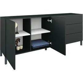 borchardt Möbel Sideboard 152 x 62 x 35 cm Schwarz