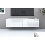 borchardt Möbel Lowboard Sophia, Breite 152 cm, hängend montierbar weiß matt/weiß hochglanz),