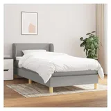vidaXL Boxspringbett 100 x 200 cm Hellgrau