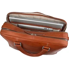 LEONHARD HEYDEN Bergamo Aktentasche Leder 41 cm Laptopfach braun