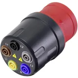 VOLTCRAFT VMA-3L 16 Messadapter CEE-Stecker 16A 5polig - Buchse 4mm Dunkelgrau, Rot