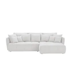 Ecksofa  Blix , creme , Maße (cm): B: 336 H: 96 T: 199