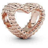 Pandora offenes Metallperlen Herz Charm in Roségold mit 14 Karat rosévergoldete Metalllegierung Moments Collection