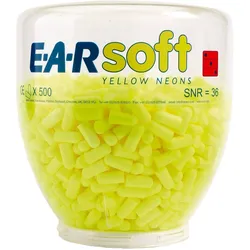 3M E-A-R Soft Yellow Neons Dispenser-Aufsatz für OneTouch Pro Spender, SNR = 36 dB, 500 Paar, neongelb PD01002