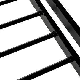 Beliani Bett mit Lattenrost 140x200 cm Wiener-Geflecht Kopfteil Boulin