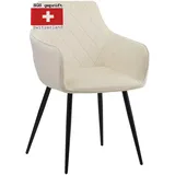 Albatros Esszimmerstuhl, Beige - Modern und Stilvoll, bequemer Polsterstuhl - Eleganter Küchenstuhl, Stuhl Esszimmer Stühle, Esszimmerstühle 1er Set SALO,