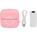 Pinkfarbener Tragbarer Bluetooth-thermodrucker, Mini-usb-wiederaufladbarer Etikettendrucker, 200 Dpi Für Fehlerfreies Drucken.