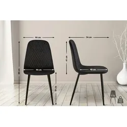 CLP Stuhl Giverny Samt/schwarz