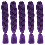 5 Stücke Jumbo Braids Extensions, 120cm Kunsthaar zum Einflechten Twist Zöpfe Synthetik Crochet Hair Flechthaar Haarverlängerungen Einfarbige Ombre Jumbo Zöpfe Haar Flechten Extensions für Crochet