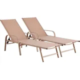 Habitat et Jardin Sonnenliege 59 x 45 x 193 cm Braun