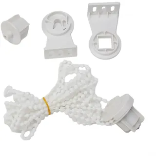 Volakebeing 28/32 mm Rollo-Ersatzteile für Innenrohr, komplett mit Metallhalterungen und Perlenkette, Rollobeschläge, Rollo-Kupplungsmechanismus, Teile, Reparatur-Set (28 mm)