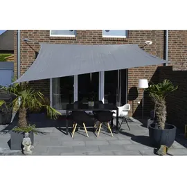 Floracord Vierecksonnensegel HDPE Silbergrau 360 cm x 360 cm