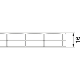 Gutta Polycarbonat-Doppelstegplatte 250 x 98 cm 16 mm Transparent Polycarbonat 980 mm | Klar 16mm 980x2500mm
