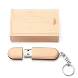 HOZYALE USB-Stick Zweifarbig Holz USB 2.0 Flash Laufwerk Datenablage Speicherstick Memory Stick mit Holzbox(64 GB, Holz