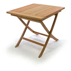 VCM Balkontisch   Maße 80x80x75 cm   Gartentisch   hochwertig Teak Holz   Gartenmöbel